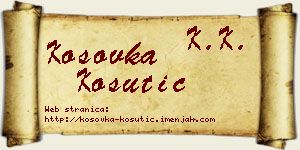 Kosovka Košutić vizit kartica